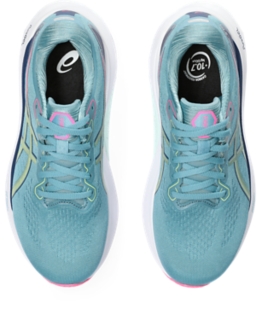 Women's GEL-KAYANO 30 WIDE | Gris Blue/Lime Green | Running Shoes 