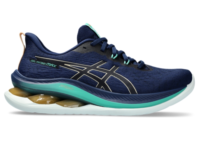 GEL KINSEI MAX Women Blue Expanse Champagne Women s Running Shoes ASICS United States