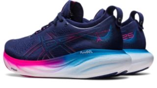 Zapatillas mujer ASICS Gel Nimbus 25 Azul Índigo/Plata - Running Warehouse  Europe