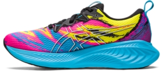 Women's GEL-NIMBUS 25, Aquarium/Vibrant Yellow, Running Shoes