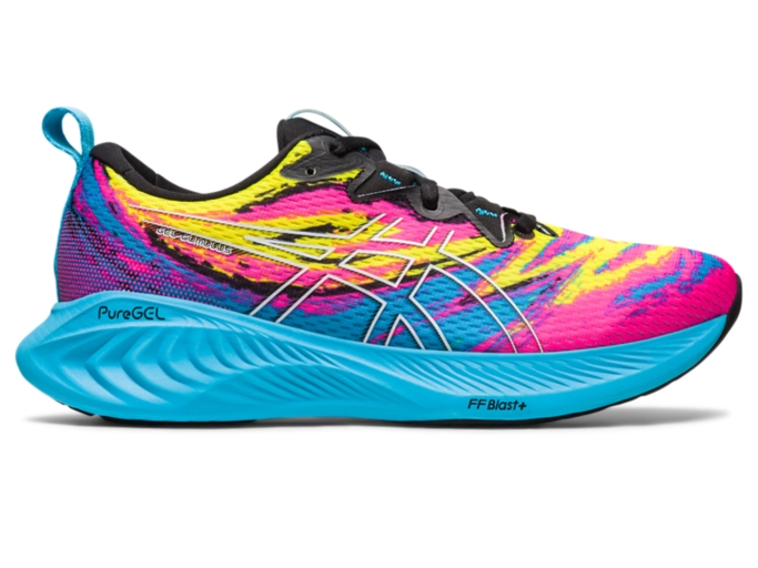 Asics running shop shoes rainbow colors