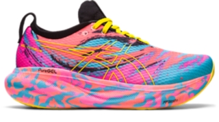 Women's GEL-NIMBUS 25, Aquarium/Vibrant Yellow, Running Shoes