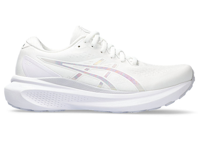 Image 1 of 7 of Femme White/Lilac Hint GEL-KAYANO 30 ANNIVERSARY Chaussures de course pour femmes