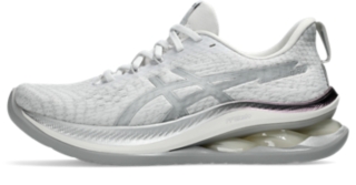 Women's GEL-KINSEI MAX PLATINUM, Real White/Pure Silver, Running Shoes