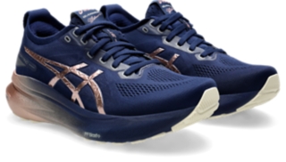 Women's GEL-KAYANO 31 PLATINUM | Blue Expanse/Rose Gold | Running Shoes | ASICS