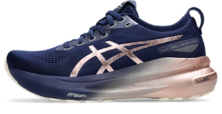 Women's GEL-KAYANO 31 PLATINUM | Blue Expanse/Rose Gold | Running Shoes | ASICS
