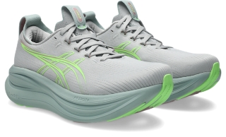 GEL-NIMBUS 28,  Cloud Grey/Illuminate Green