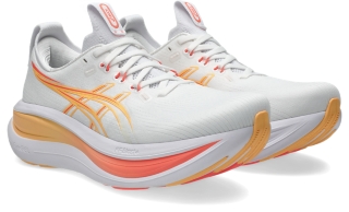 GEL-NIMBUS 28, White/Sun Coral 2