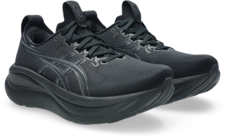 Image 2 of 8 of Women's BLACK/GRAPHITE GREY GEL-NIMBUS 28 WIDE Women’s Running Shoes