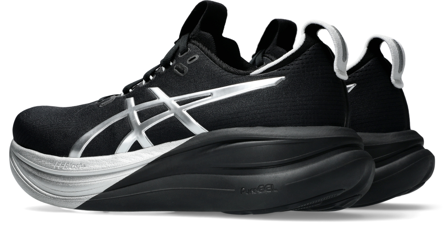 Женские кроссовки ASICS Gel-Nimbus 28 Platinum, цвет: Платиновый / Чёрный — фото 3