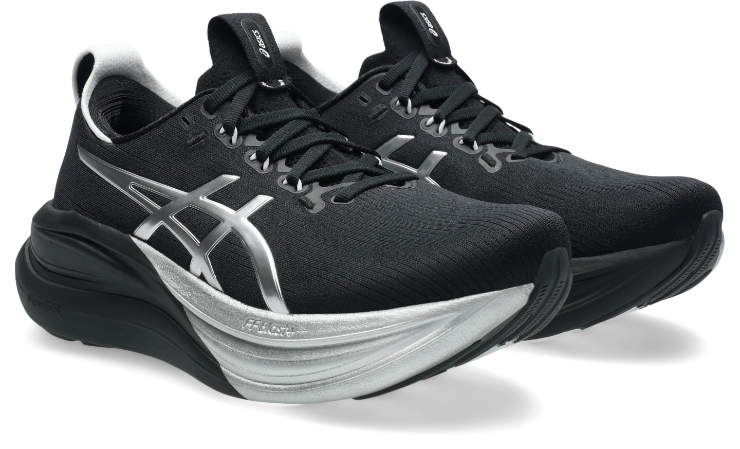 Женские кроссовки ASICS Gel-Nimbus 28 Platinum, цвет: Платиновый / Чёрный — фото 2