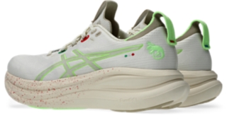 GEL-NIMBUS 28 ATHLETE, Cream/Illuminate Green 3