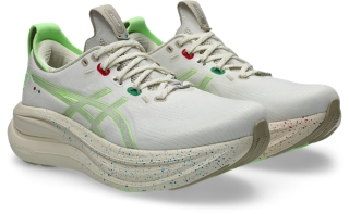 GEL-NIMBUS 28 ATHLETE, Cream/Illuminate Green 2
