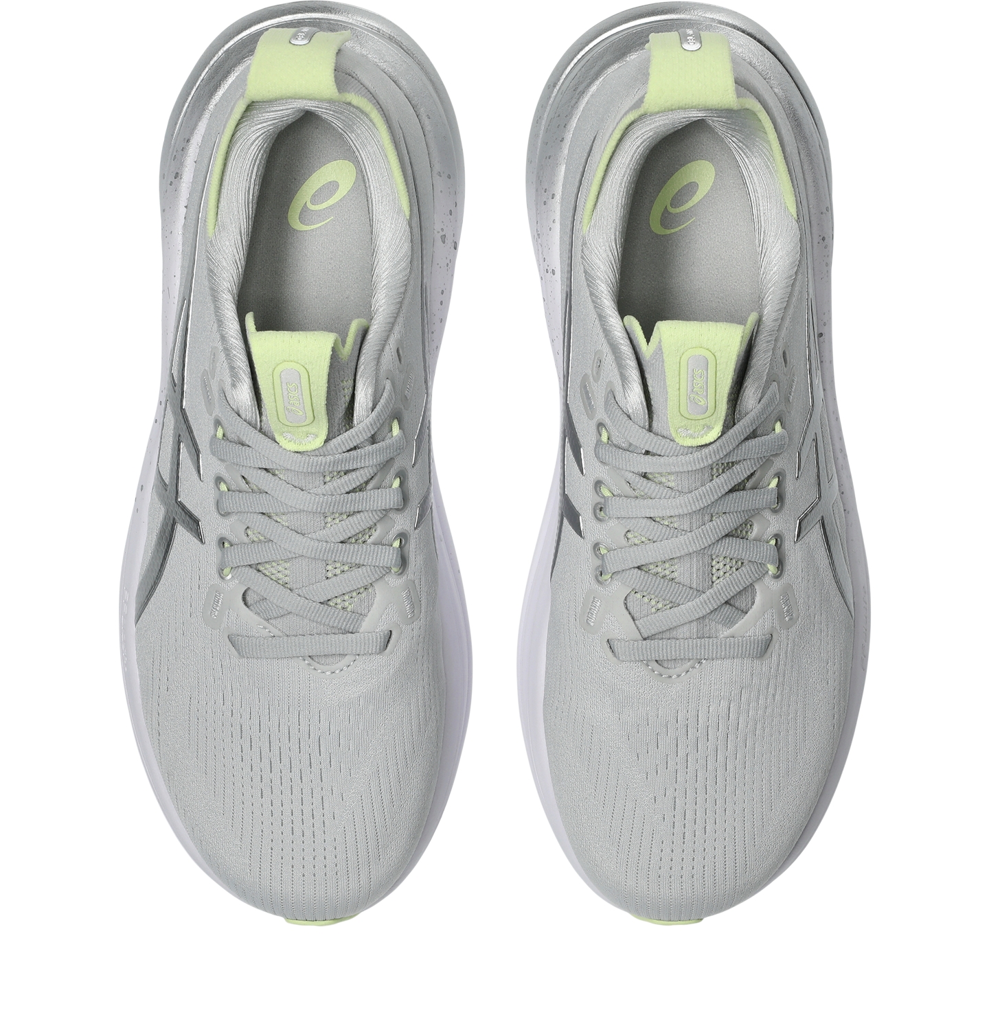 Женские кроссовки ASICS Gel-Nimbus 28 Platinum, цвет: Платиновый / Сияющий зелёный — фото 6