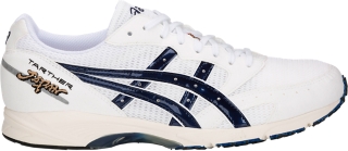 asics white blue