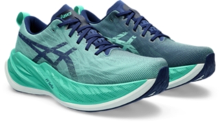 Asics blue sales and green