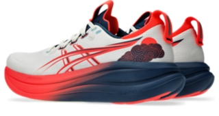 GEL-NIMBUS 28 IRN, Cream/Flash Coral 3