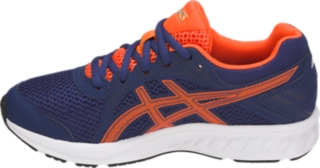 Jolt 2 GS Men Indigo Blue Nova Orange Kids Grade School Shoes ASICS United States