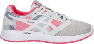 Unisex Patriot 10 GS SP | Glacier Grey/Pink Cameo | Grade School (3.5-7) |  ASICS