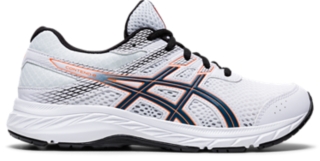 Unisex CONTEND 6 GS | White/Mako Blue | Grade School (1 to 7) | ASICS ...