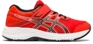 mens red asics trainers