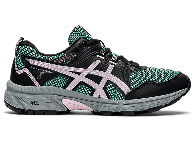 Image 1 of 7 of Kids Sage/Barely Rose GEL-VENTURE 8 GS Men's Trail Running Shoes & Trainers