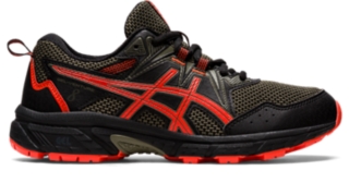 Black asics school shoes online