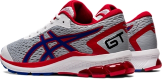 asics red white and blue shoes