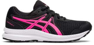 UNISEX CONTEND 7 GRADE SCHOOL | Black/Hot Pink | Grade School (1-7) | ASICS