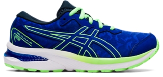 huren Tussen schot UNISEX GEL-CUMULUS 23 GRADE SCHOOL | Mako Blue/Bright Lime | Grade School  (1-7) | ASICS