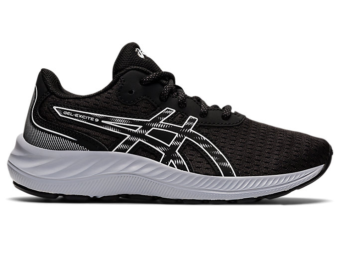 Image 1 of 7 of Kids Black/White GEL-EXCITE™ 9 GS Kid's Running Shoes & Trainers