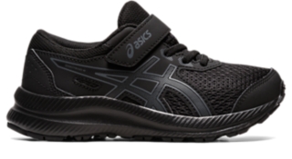 Black asics on sale school shoes