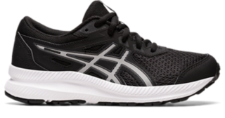 ASICS Kid s Contend 8 Grade School Running Shoes 3.5 Black White