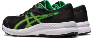 ASICS Kid's Contend 8 Pre-School Running Shoes, 6.5, Black/Lime Zest