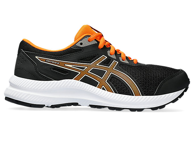 Image 1 of 7 of Kids Black/Bright Orange CONTEND 8 GS Kids' Running Shoes