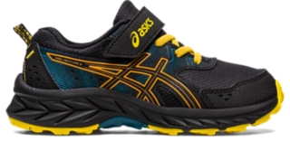 Asics kids on sale black shoes