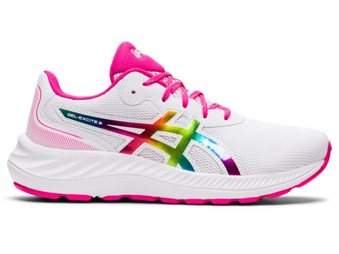 UNISEX GEL EXCITE 9 GRADE SCHOOL White Pink Glo Grade School