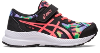 En necesidad de Bebé Permanece UNISEX CONTEND 8 PS | Black/Papaya | Running | ASICS