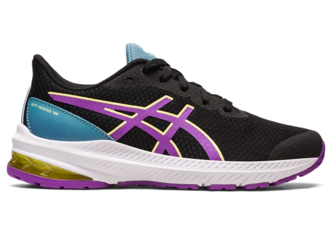 UNISEX GT-1000 12 GRADE SCHOOL | Black/Cyber Grape | Grade School (1-7) |  ASICS