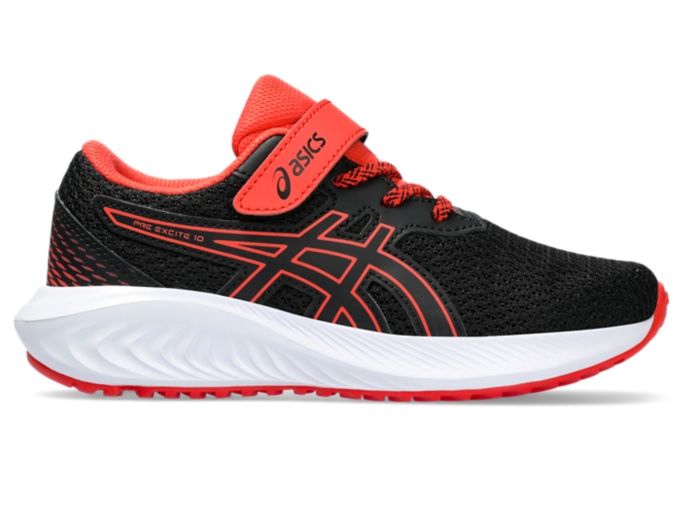 UNISEX PRE EXCITE 10 PRE-SCHOOL | Black/True Red | Grade School (1-7) |  ASICS