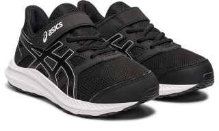 Asics black outlet leather school shoes