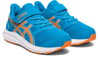 4 (K10-3) PRE-SCHOOL UNISEX Peach Pre-School | Island JOLT Blue/Sun | | ASICS