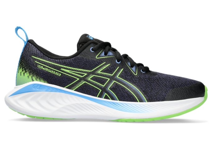 GEL CUMULUS 25 GRADE SCHOOL Kids Black Electric Lime Kids Grade School Shoes ASICS United States