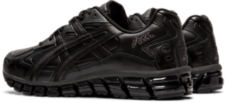 asics black leather trainers