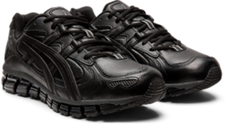 Black leather asics clearance mens