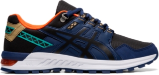 asics blue and orange shoes