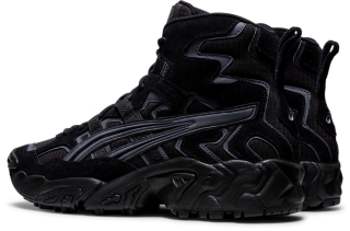 Asics black 2025 high tops