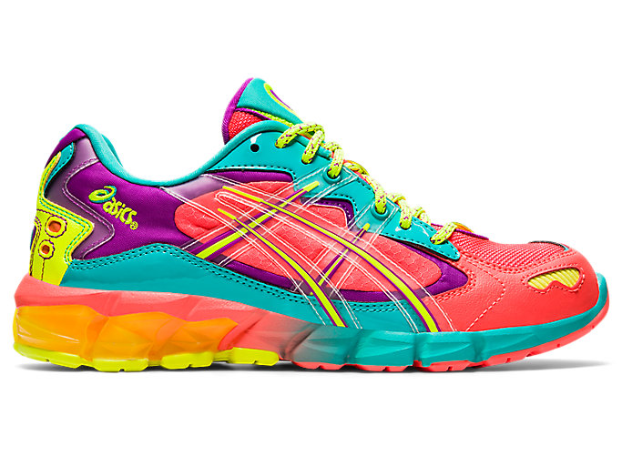 Image 1 of 7 of Women's Flash Coral/Safety Yellow GEL-KAYANO 5 KZN Women's Sportstyle Shoes