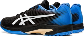 Men s SOLUTION SPEED FF Black Blue Coast Tennis Shoes ASICS