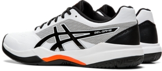 Men s GEL GAME 7 White Black Tennis Shoes ASICS